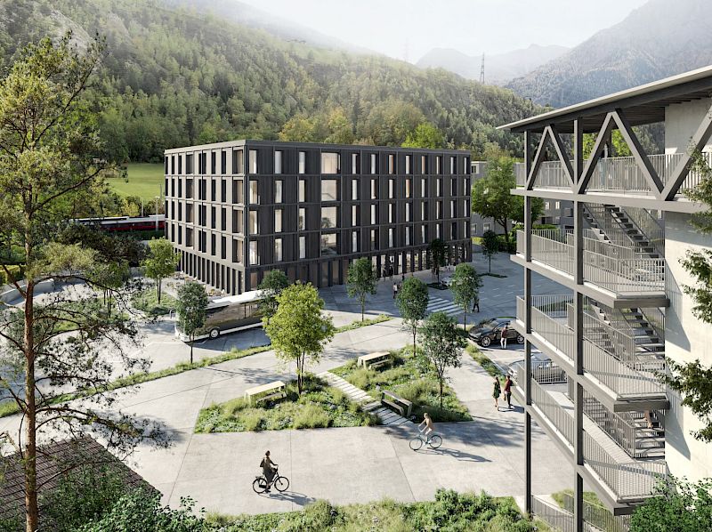 Langsamverkehrsverbindung Bitsch, Schulerweiterung und Dorfplatzgestaltung, 2022-2027