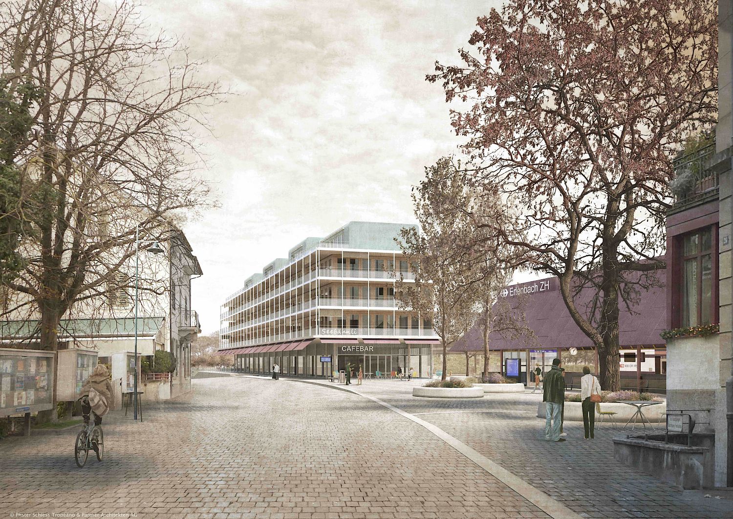 Bahnhofareal Erlenbach – Wohnüberbauung mit Gewerbe, Projektwettbewerb 2021